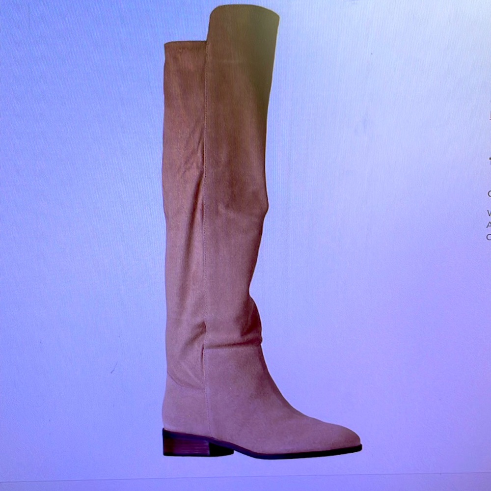 Lucky Brand Tall Riding Boots, Calypso Dune Oil Suede, Slip-On Design